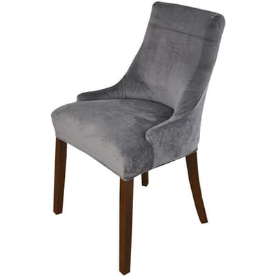 Zachte Fluwelen Fauteuilhoes Voor Eetkamer Banket Thuiskantoor Stretch Effen Kleur Schuin Armstoel Europese Stijl Zitkussen 1 piece