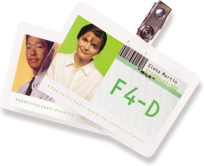 LAMINEERHOES GBC BADGE CARD 67X99MM 2X125MICRON