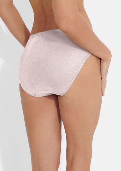 Drie heupslips van fijnrib - champagne - Gr. 38 van Goldner Fashion