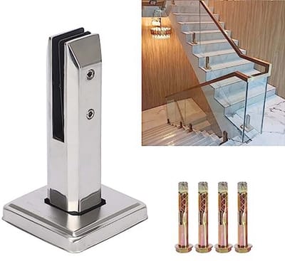 Trapglazen Klem voor Zwembaden en Hekken - Roestvrij Staal, Geschikt voor Glas van 10-16 mm