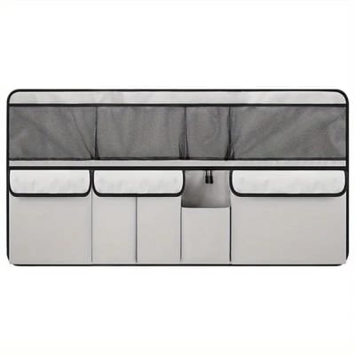 VHV Auto Kofferbak Organizer Opbergtas - Opvouwbare Achterbank Opbergtas met Riemen en Clips - Ruimtebesparende Auto Organiser voor Sedans SUV MPV en Trucks - Zwart