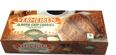 Vermeiren Princeps suikervrije koekjes - met amandelstukjes - 9 doosjes