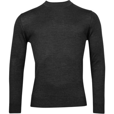 Baileys Trui Turtle Neck Merino Wool Single Knit Antraciet / male