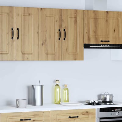 vidaXL - Keukenbovenkast - Kalmar - bewerkt - hout - artisanaal - eikenkleur
