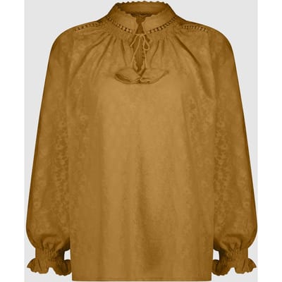 Circle of Trust Lauryn Blouse Cool Camel Size: XS | Long-Sleeved Tops Outlet | Dames | Bruin