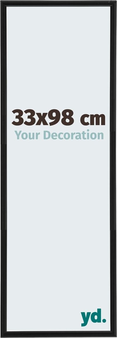 Your Decoration - Fotolijst 33x98 cm - Kunststof - Zwart Mat - Annecy