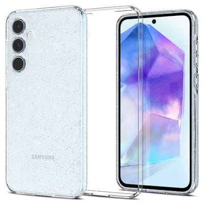 Spigen Liquid Crystal Backcover voor de Samsung Galaxy A55 - Glitter Crystal Quartz