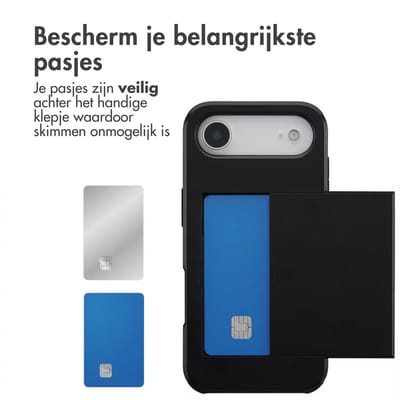 imoshion Hoesje met Pasjeshouder - Geschikt voor Apple iPhone 17 Air - Zwart