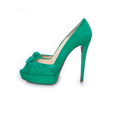 Muntgroene suède Greissimo pumps.