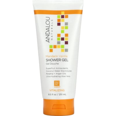 Andalou Naturals, Douchegel, Vitaliserend, Mandarijn Vanille, 250 ml (251 ml) white