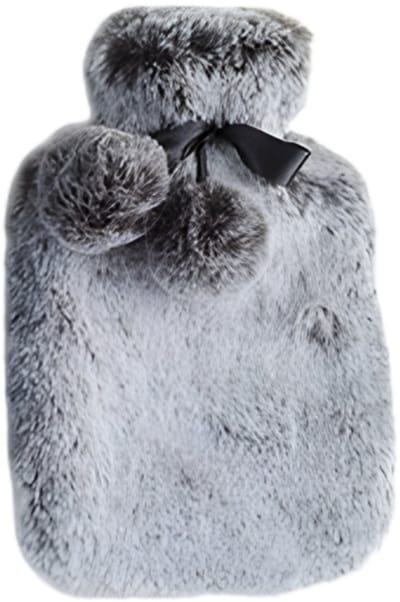Cosy & Trendy kruik - grijs - 2L - pluche - warmwaterkruik - winter