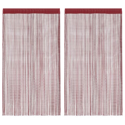 vidaXL - Draadgordijnen - 140x250 - cm - wijnrood - 2 - st