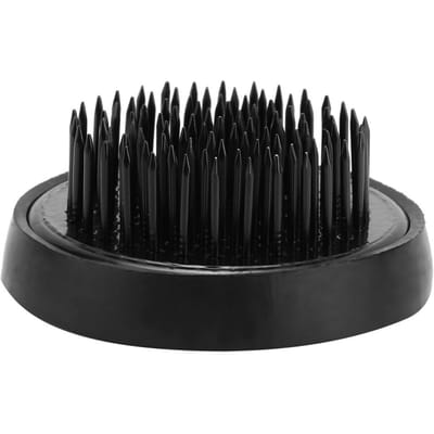 Outils d'Arrangement Floral Rond Noir Ikebana Kenzan Aiguille Plomb Porte-Épingle à Fleurs (46mm)
