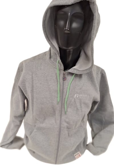 RUSSELL ATHLETIC/ HOODY/ LONG ZIPPER / DARK GREY -S
