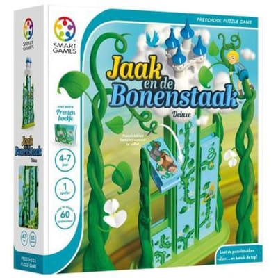 SmartGames Jaak & de bonenstaak - Logisch Denkspel voor Kleuters & Jonge Kinderen - 60 Opdrachten met Prentenboek - Educatief Solospel - Vanaf 4 Jaar - Sprookje