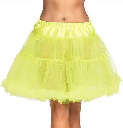 Boland - Petticoat deluxe neongeel (M) - Volwassenen - Can Can - Prinsen en Prinsessen