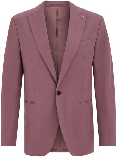 WE Fashion Heren slim fit blazer van linnenmix