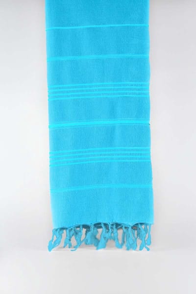 Kadyanda – Turkse hamamdoek – 100x180 cm – katoen – licht & sneldrogend – cyaan