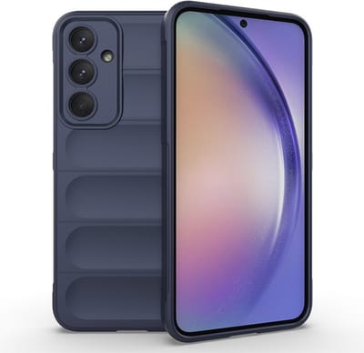 Coverup Hoesje - Geschikt voor Samsung Galaxy A55 Hoesje - Coverup Hands-On Rugged Back Cover - Donkerblauw