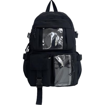 Nouveau Sac à Dos Mignon en Nylon Convient aux Jeunes Filles, Étudiantes et Dames, Sac à Dos Étudiant Multi-Poches noir