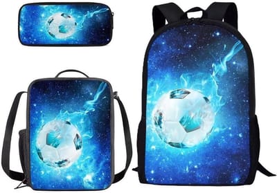 Schooltas Set - Rugzak Set - Naar School Gaan - 3 Delige Set - 44x28x13cm - Blauw