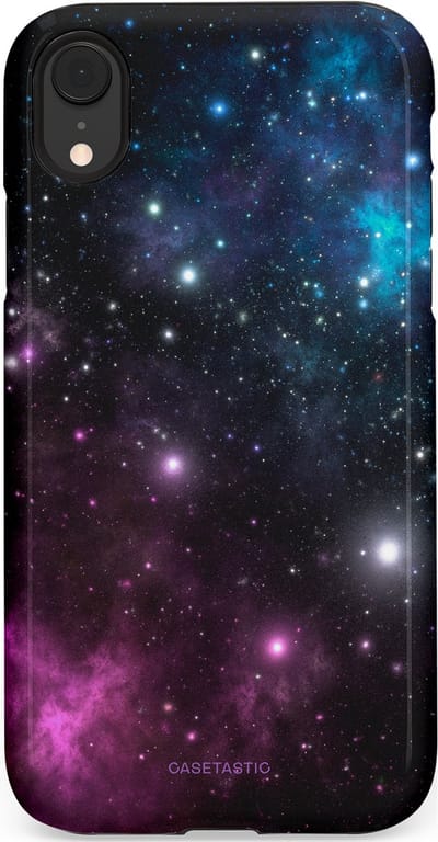 Casetastic Hoesje Geschikt voor Apple iPhone Xr - Stijlvolle Beschermende Duo-layer Case - Nebula gloed