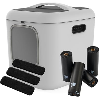 Rotho MyPet BIALA schepje met houder - Set: Schep met houder + Kattenbak BIALA XL
