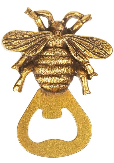 Gouden bij flesopener - Sass & Belle