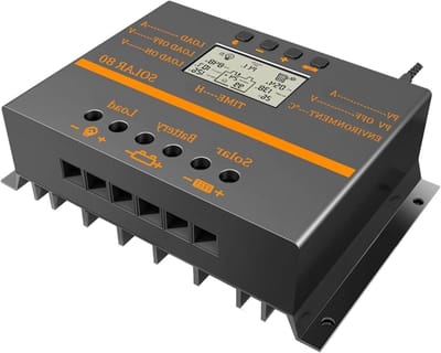 Zonnepaneel Laadregelaar - Solar Battery Charger - Energiebeheer - Hoge Efficiëntie PWM - 80A 12V 24V - Zwart