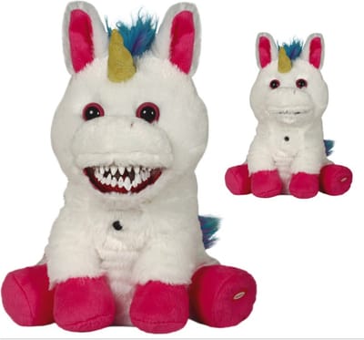 Fiestas Guirca - Evil Unicorn/ Eenhoorn - geluid en beweging - 25 cm - Halloween - Halloween Decoratie - Halloween Versiering