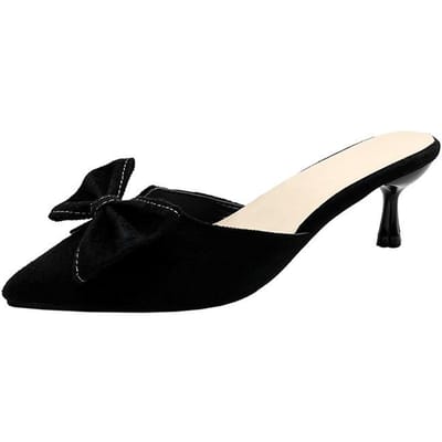 Sexy muiltjes voor dames in de zomer Nieuwe Koreaanse stijl modieuze dunne hak puntige strik hoge hak sandalen voor dames 40 white
