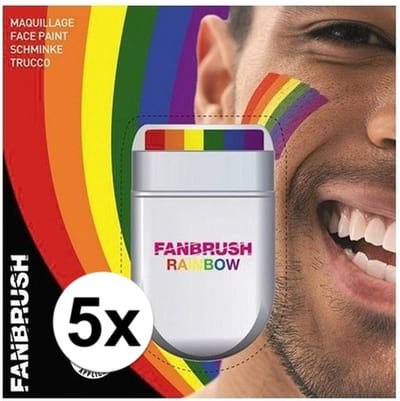 Regenboog vlag schmink stift - 5x - vlag - pride thema - gay pride - LHGBTI