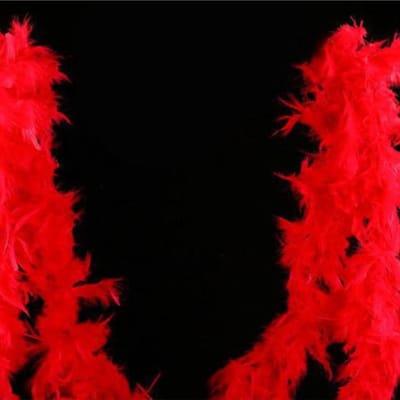 Boa en Plumes Rouge 1,8m Boa en Plumes Chandelle Décor pour Danse Décoration Fête de Mariage