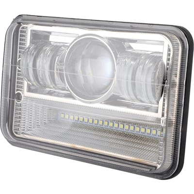 Lumière de travail LED 40W H4 Carrée Faisceau Haut Bas Projecteur 6000k Universel pour Tout-Terrain SUV VTT Camions gray