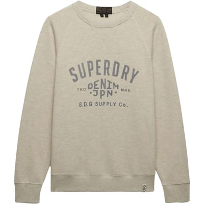 Superdry Merchant Vintage Print Sweatshirt Beige M Man