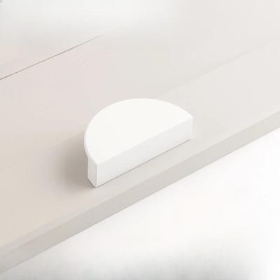 Poignées de placard de cuisine colorées, 1 pièce, bouton de tiroir de porte d'armoire, bouton de couleur semi-circulaire de style crème pour chambre d'enfant blanc