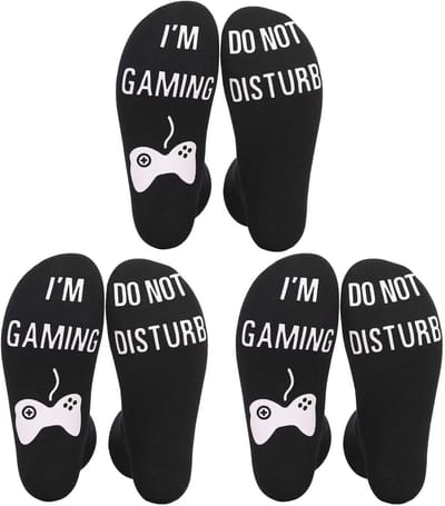 Dailygoods- Gamer Sokken 3 Paar - Grappige Sokken - Antislip Sokken - Sportsokken - Katoenen Sokken - Geschikt voor Maat 36-42