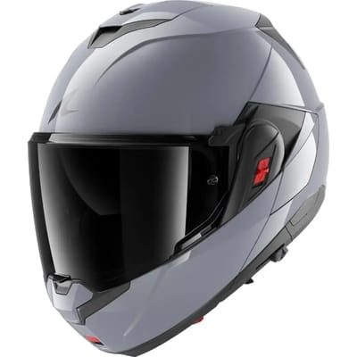 SHARK Oxo Dark Shadow Gun Zilver S05 Systeemhelm - Maat L - Helm