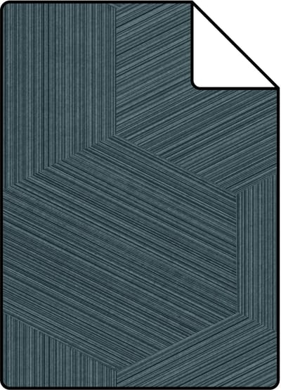 Proefstaal Origin Wallcoverings behang grafisch 3D motief donkerblauw - 26.5 x 21 cm - 347946-S