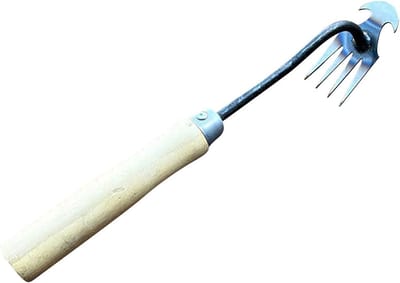 Onkruidtrekker Handmatig - Wiedgereedschap Tuin - Onkruid Verwijderen - Vier Scherpe Tanden - 3 x 2 x 1 cm - Metaal