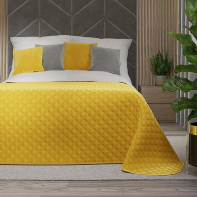 Decoratieve Plaid VELVI 170x210 cm Geel - Zacht & Warm