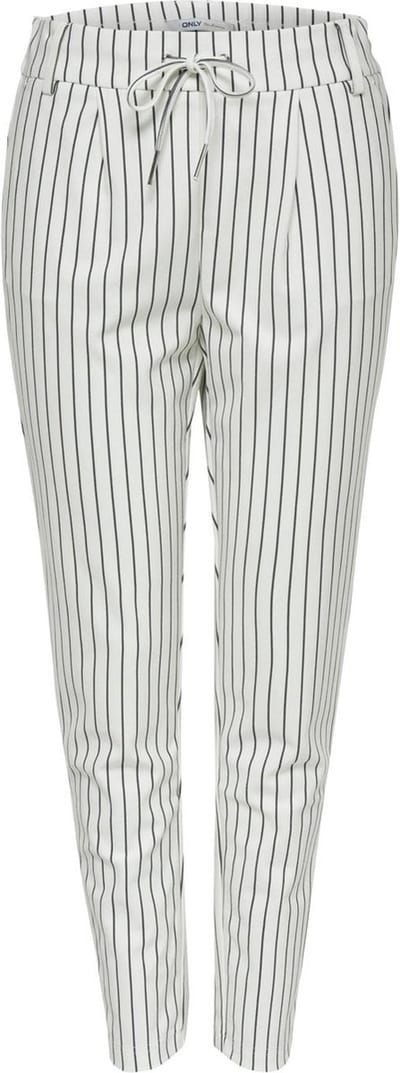 Only Broek Onlpoptrash Easy Rush Stripe Pnt No 15176615 Cloud Dancer/black Dames Maat - W25 X L34