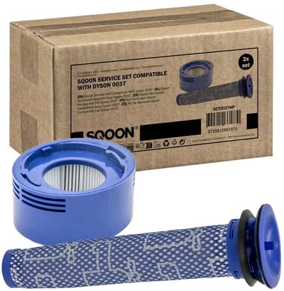 SQOON® filterset geschikt voor Dyson V11 / V15 steelstofzuiger - Gelijk aan model: 967478-01, 965661-01 - HEPA en post-motorfilter vervangingsset