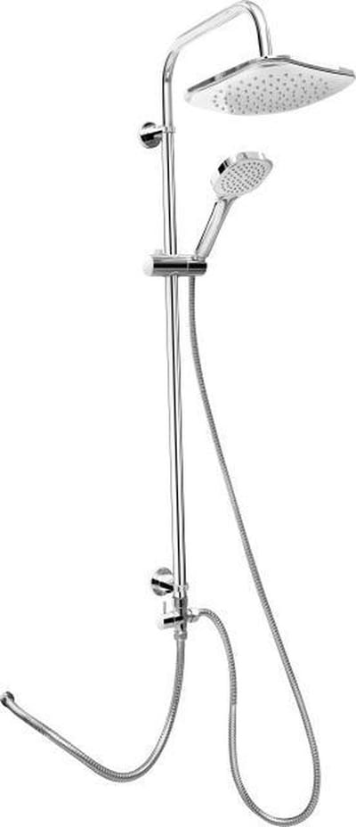 Cornat® SQUARE NEO - Roestvrij Staal Doucheset – Industrieel - Hoofd- en Handdouche -  Douchesysteem  - Waterbesparend – Reno Functie