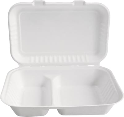 NATURE Star suikerriet-lunchbox, binnenin in tweeën gedeeld