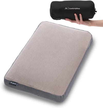 Geheugenfoampel Comfort Kussen - Reiskussen 55x35cm Wasbaar en Comprimeerbaar voor Kamperen en Thuis