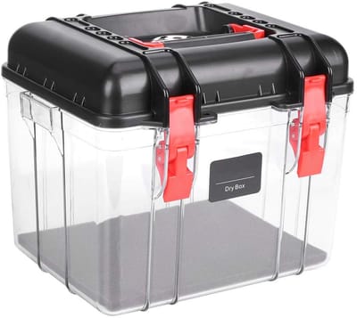 Dailygoods- Vochtbestendige Doos - Duurzaam Kunststof - Sterke Afdichting - Draagbare Handgreep - Transparante Behuizing - Ideaal voor Fotoapparatuur - Opbergdoos