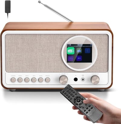 Digitale DAB+ / FM Radio - Zwart - Met Bluetooth en Afstandsbediening - Voor Keuken of Slaapkamer