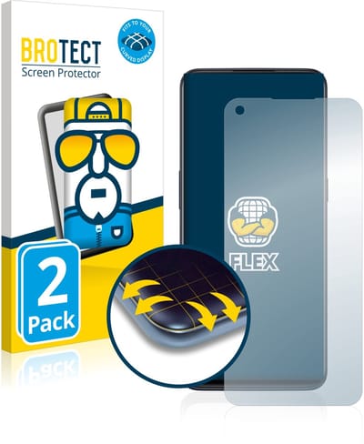 BROTECT - Screenprotector voor OnePlus Nord N10 5G - Folie Beschermfolie transparant volledig dekking - 2 Stuks