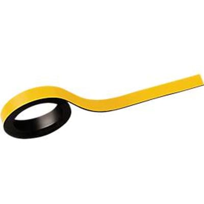 Magneetband - zelfklevend - 10 mm x 10 m - geel - ons merk Schäfer Shop Select